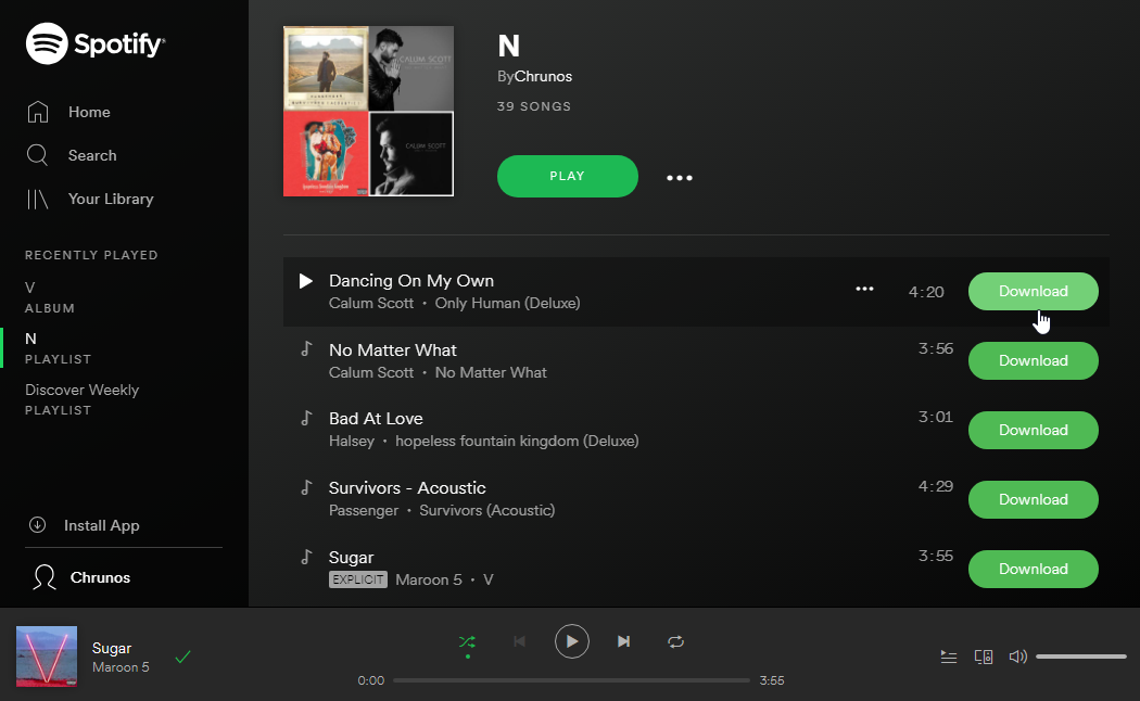 Spotify hack download music player